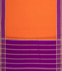 Orange Woven Mysore Silk Saree With Purple Border-MS3780