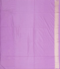 Lavender Handloom Banarasi Silk Saree With Floral Motifs-BE1422