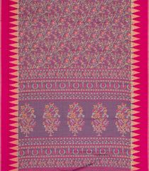 Lilac Printed Synthetics Dola Tissue Body With Temple Border -BL5230