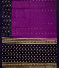 Purple Handloom Soft Silk Saree With Kamalam Buttas