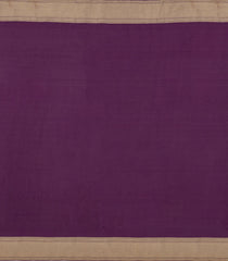 Dark Purple Woven Mysore Silk Saree With Peacock Vine Motifs-MS3305