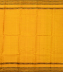 Black Handloom Korvai Kanchipuram Silk Saree With Veldari Stripes-KA14740
