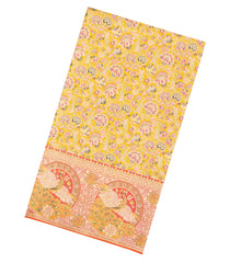 Gold Handloom Kanchipuram Bridal Silk Saree With Contrast Meena Border-KA16276