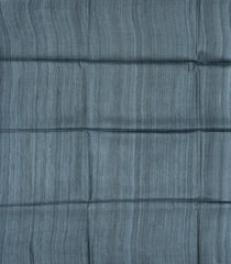 Grey Handloom Tussar Silk Saree With Printed Tribal Motifs-TU2629