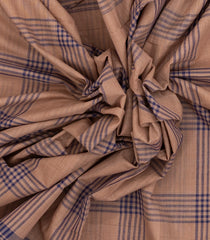 Light Brown Woven Kadappa Cotton Saree With Checks-KN0717