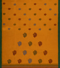 Mustard Handloom Bengal Cotton Saree With Annam Motifs-BG1826