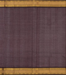 Orange Handloom Korvai Silk Cotton Saree With Buttas & Contrast Border-SC3831