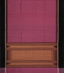Chesnutt Pink Woven Tussar Silk Saree With Chekcs & Black Border-TU3229