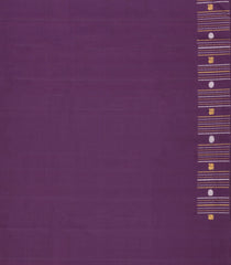 Dark Purple Handloom Kanchipuram Silk Saree With Coin Motifs-KA15781