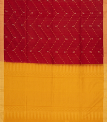 Red Handloom Soft Silk Saree With Stripes & Buttas-SO4332