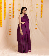 Magenta Handloom Soft Silk Saree With Diamond Buttas-KA13978