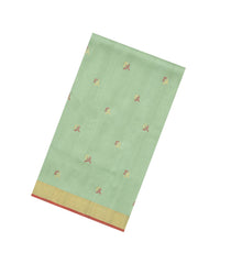 Aquamarine Handloom Uppada Silk Saree With Floral Buttas-UP0409