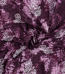 Burgundy Printed Jaipur Cotton Saree With Abstract Motifs-JC1528