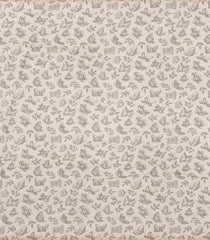 Grey Printed Synthetics Linen Saree With Embroidery Border-BL5315