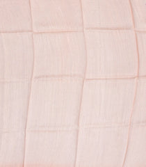 Light Peach Woven Tussar Silk Saree With Printed Floral Motifs & Sequin Work-TU2896
