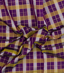 Multi Colour Handloom Silk Cotton Saree With Checks-SC4341