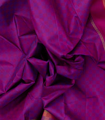 Purple Handloom Kanchipuram Silk Saree With Payadi Checks-KA14653
