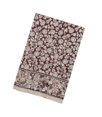 Dark Brown Printed Kalamkari Cotton Saree-KAL1255