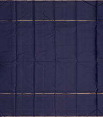 Peach & Navy Handloom Korvai Kanchipuram Silk Saree With Checks-KA13008