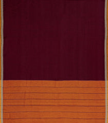 Maroon Woven Chirala Cotton Saree With Contrast Border-CR1437