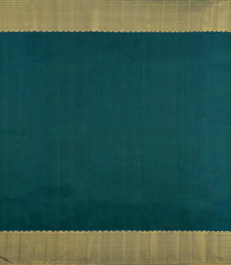 Mint Green Handloom Korvai Kanchipuram Silk Saree With Zari Checks-KA16214