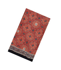 Red Printed Modal Silk Saree With Sequin Motifs-PS0752