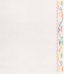 White Handloom Bengal Cotton Saree With Meena Buttas-BG1909