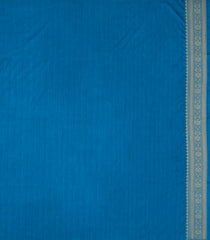 Blue Woven Art Dupion Saree With Floral Zari Motifs-BL5863