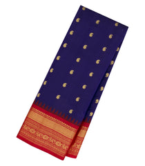 Purple Handloom Gadwal SICO Saree With Cotton Body & Silk Border-GA0320