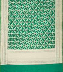 Green Handloom Organza Satin Soft Silk Saree With Floral Motifs-SO4115