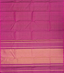 Magenta Handloom Kanchipuram Silk Saree With Zari Checks-KA12591