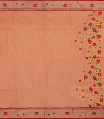 Red Woven Art Dupion Saree With Buttas & Paithani Pallu-BL5066