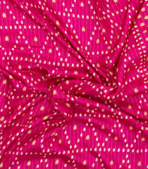 Pink Printed Synthetic Dola Silk Saree With Motifs & Zari Stripes-SY0423