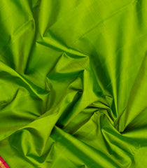 Light Green Handloom Korvai Kanchipuram Silk Saree With Contrast Border-KA16422