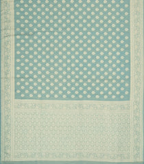 Turquoise Woven Art Tissue Dupion Saree With Floral Zari Buttas-BL5881