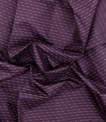 Dark Brown Printed Tussar Silk Saree With Stripes-TU3368