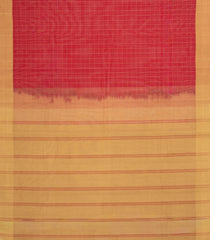 Crimson Handloom Rasipuram Cotton Saree With Checks & Contrast Border-RA2398