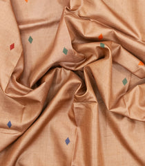 Sandal Woven Tussar Silk Saree With Meean Motifs-TU3266