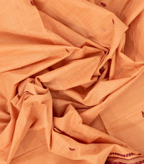 Peach Woven Kadapa Cotton Saree With Buttas & Contrast Border-KN0653