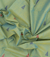 Aquamarine Woven Chettinad Cotton Saree With Buttas-CN1884