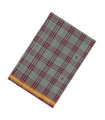 Shadow Green Woven Kadapa Cotton Saree With Checks-KN0705