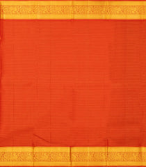 Dark Maroon Handloom Korvai Kanchipuram Silk Saree With Stripes & Buttas-KA14856
