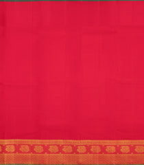 BubbleGum Pink Handloom Korvai Kanchipuram Silk Saree With Zari Buttas-KA16676