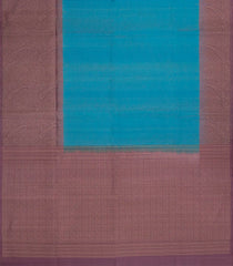 Sky Blue Handloom Soft Silk Saree With Contrast Floral Border-SO4602