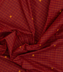 Crimson Woven Chettinad Cotton Saree With Checks-CN1900