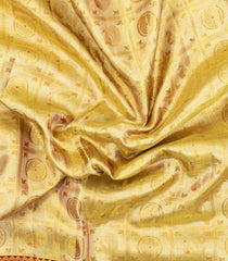 Gold Handloom Kanchipuram Tissue Silk Saree With Annam Motifs-KA16287