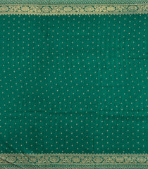 Green Printed Synthetics Dola Silk Saree With Floral Motifs-BL5198