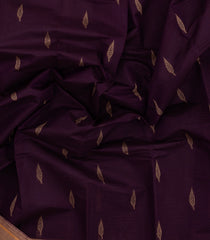 Burgundy Woven Rasipuram Cotton Saree With Buttas-RA2639