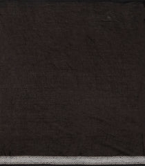 Black Woven Jaipur Cotton Saree With Printed Floral Motifs-JC1427