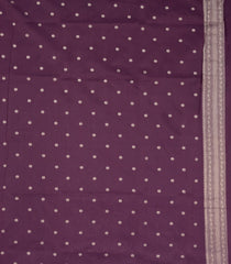 Burgundy Woven Blended Aura Saree With Zari Buttas & Zari Border-BL5810